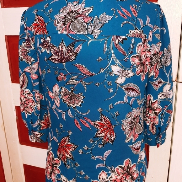 SOHO Jeans Button Floral Blouse Top S - Picture 3 of 6